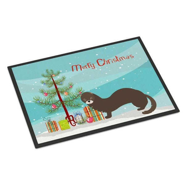 Carolines Treasures Russian or European Mink Christmas Indoor or Outdoor Mat - 18 x 27 in. BB9235MAT - main